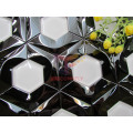 Black Stainless Sreel Mix White Glass Mosaic (CFM1027)